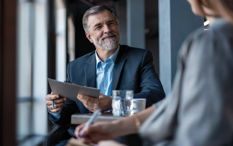 Arch Capital adviser meeting with a client